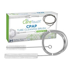 photo of the care touch cpap tube cleaning brush and packaging